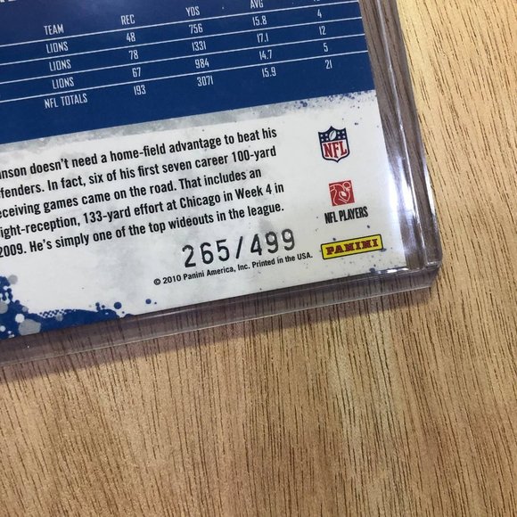 Calvin Johnson (Limited Edition) - NFL Sports Score Card - Picture 3 of 3